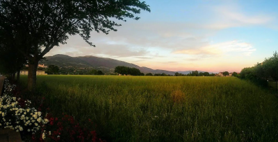 thumbnail view of Natural Beauty - Sarah Doverspike - Italy - Summer 2019 - Assisi Sunset - This was the view a group of us just happened to come across walking back to our hotel while the sun was setting