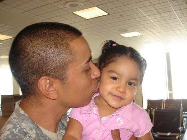 Young Kassandra Infante with her Dad.
