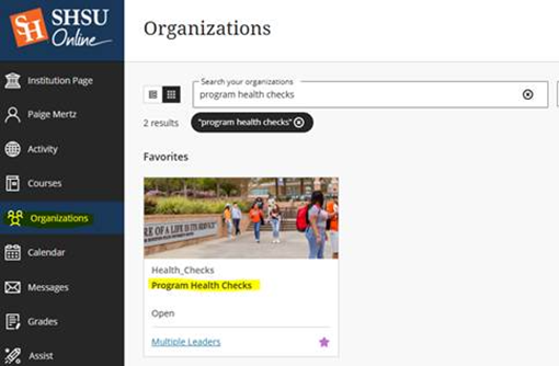 Program Health Checks