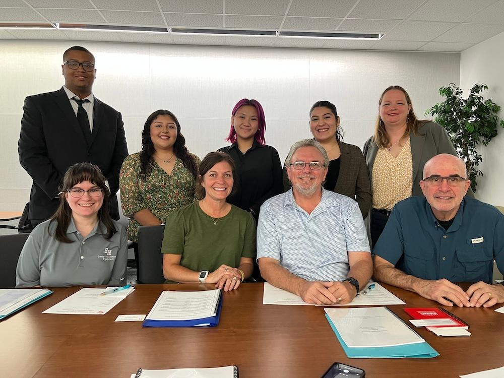 Members of the CHSS skills challenge’s most outstanding team pose with the Good Shepherd Mission's board of directors.