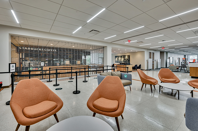 Library Lobby and Starbucks